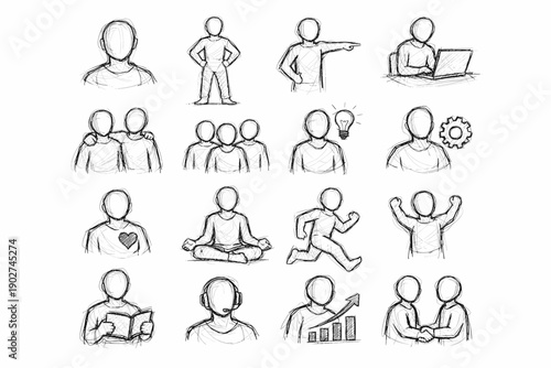 Simple traces strokes contour marks image vector layers hand generation flow human