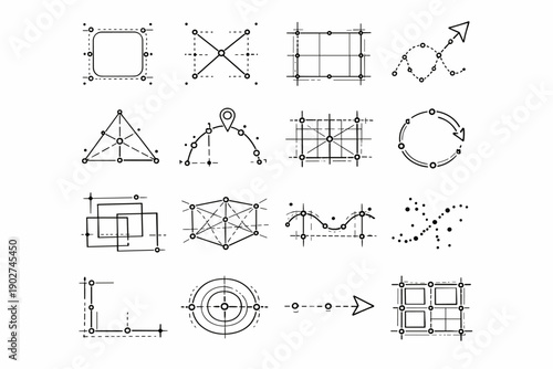 Generation dots human natural layout breathable vector hints trail indicators icon image