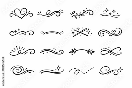 Naive flourish spontaneous freeform highlight emphasis vector warm icon simple image curl