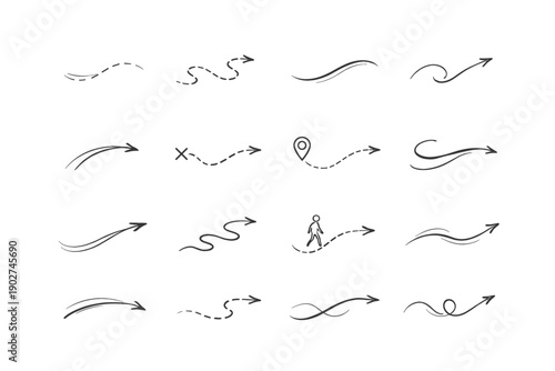 Indication gentle intuitive travel generation sweep guide simple pointer icon route image