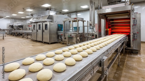 Wallpaper Mural Automated Bread Production Line in Modern Industrial Bakery Torontodigital.ca