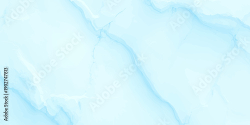 An abstract blue watercolor background features a textured winter frost pattern of white snow and frozen ice crystals on cold paper to evoke a serene nature surface of clouds and water