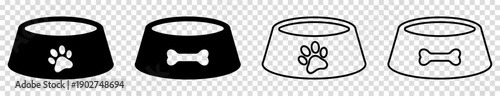 Dog bowl icons