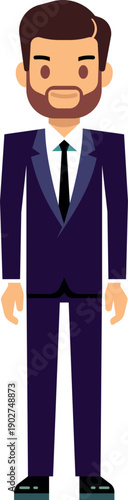 Middle age office manager. Professional business character