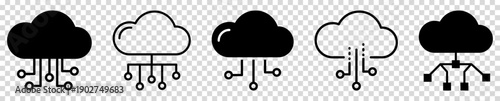 Set of cloud computing icon