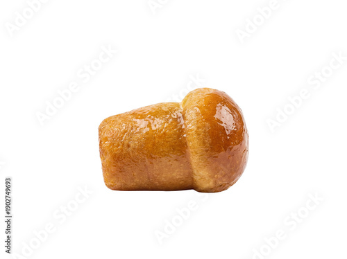 Italian babà al rum biscuit dessert, isolate png on transparent background