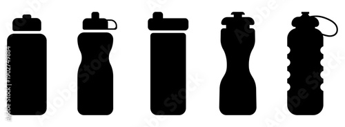 Set of water bottle icons