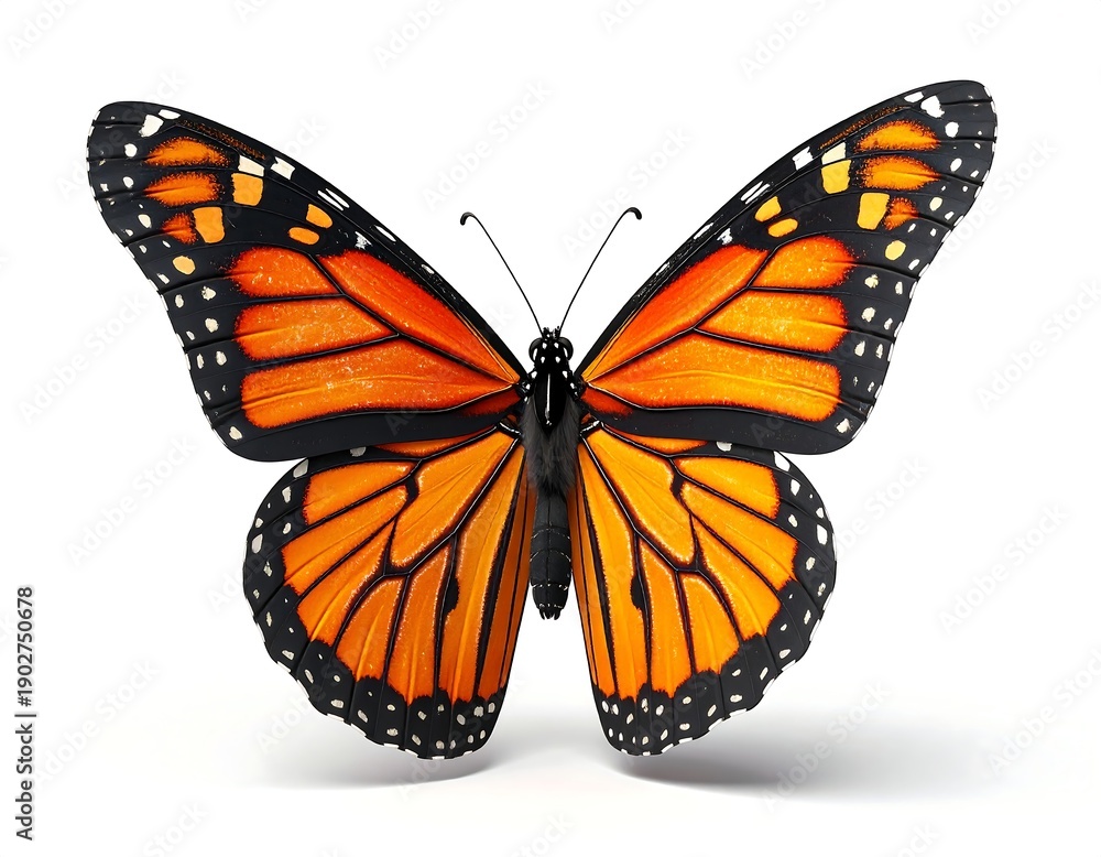 Fototapeta premium Monarch Butterfly - A Vibrant Symbol of Transformation and Beauty.