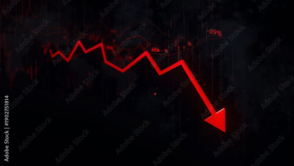 Fototapeta premium Stock market graph.