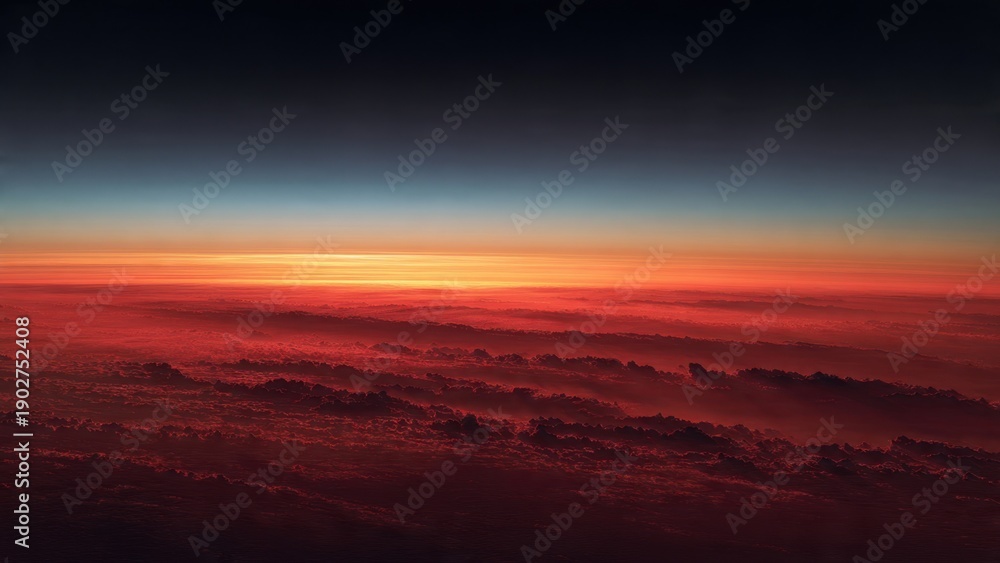 Fototapeta premium Dramatic Red Clouds at Sunset