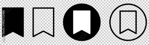 Set of bookmark icons
