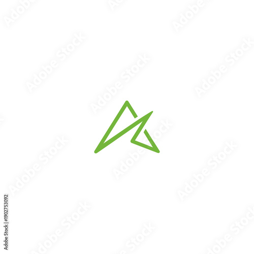 Letter A abstract logo icon flat vector design