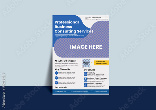 Business Flyer Design A well-designed flyer template with a professional business consulting theme