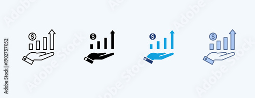 Profitability Multiple Icon Illustration Vector