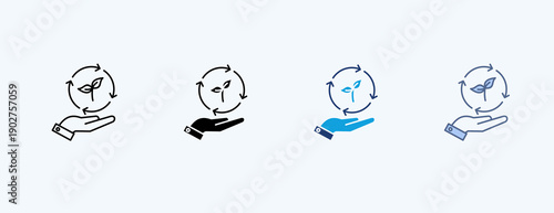 Sustainability Multiple Icon Illustration Vector