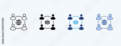 Networking Multiple Icon Illustration Vector