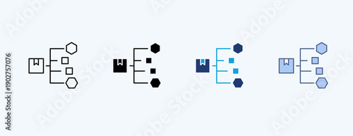 Distribution Channel Multiple Icon Illustration Vector