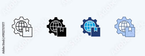 Globalization Multiple Icon Illustration Vector