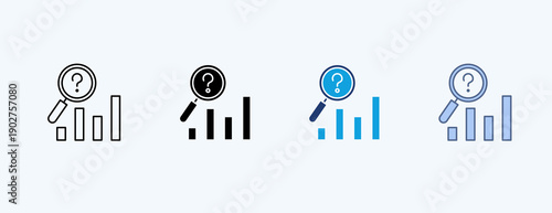 Sales Forecast Multiple Icon Illustration Vector