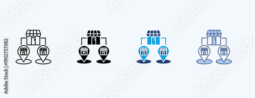 Franchise Multiple Icon Illustration Vector