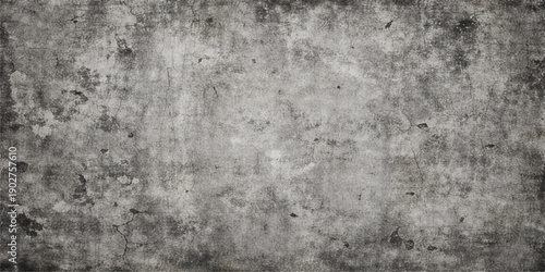 A dark and dirty vintage concrete wall background featuring a rough grey cement surface with an aged grunge texture and a weathered stone pattern for a textured material backdrop