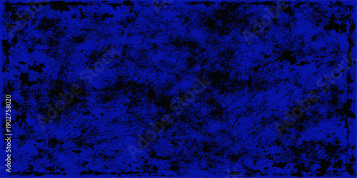 An abstract blue grunge background features a dark textured wall design with bright light patterns and subtle smoke clouds for a modern artistic backdrop