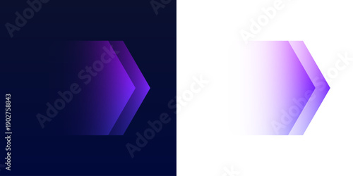 Neon arrow glows in blue and purple hues. Ideal for UI, navigation signs, or digital banners. Vector illustration isolated on transparent background. PNG
