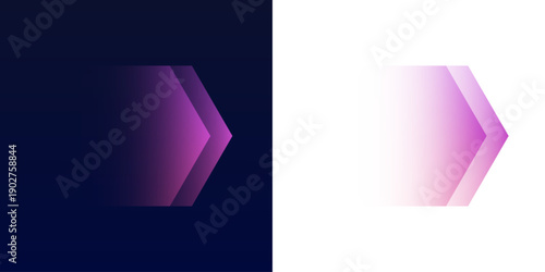 Neon arrow glows in purple and pink. Ideal for UI elements, navigation, or digital banners. Vector illustration isolated on transparent background. PNG