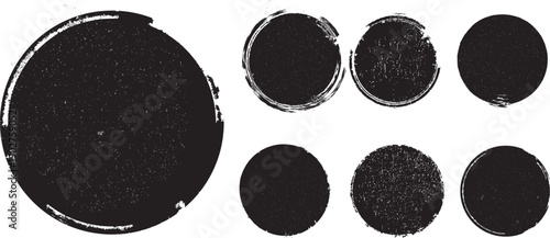 Grunge post Stamps Collection, Circles. Banners, Insignias , Logos, Icons, Labels and Badges Set . vector distress textures.blank shapes.
