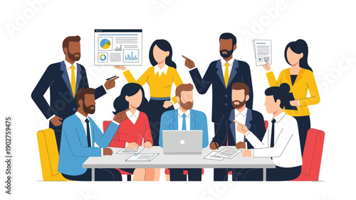 Diverse Business Team Meeting Around Table.