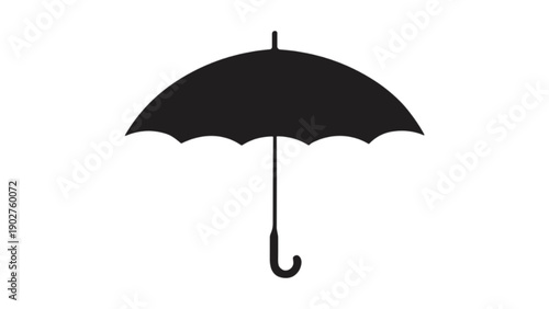 Black umbrella icon isolated on white background