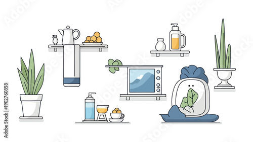 Collection of Various Household and Beauty Items.