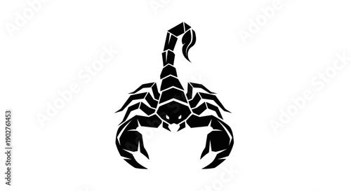 Black scorpion silhouette vector illustration