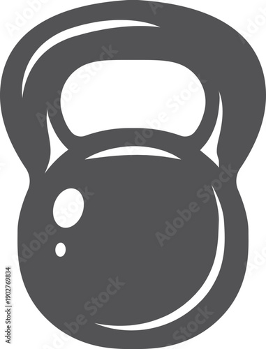 A black weightlifting dumbbell with a white background