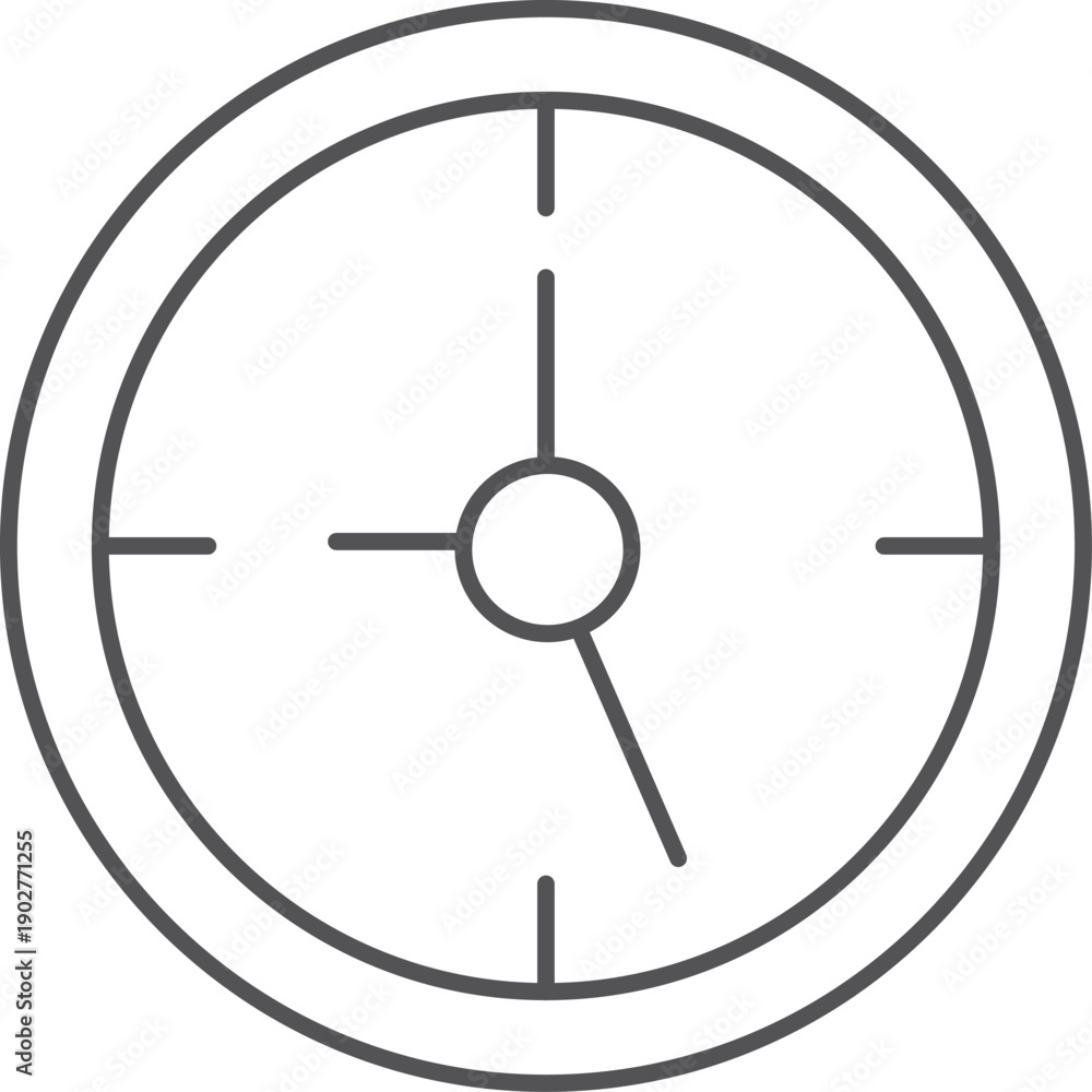 Obraz premium A clock with the hands at the numbers 3 and 9