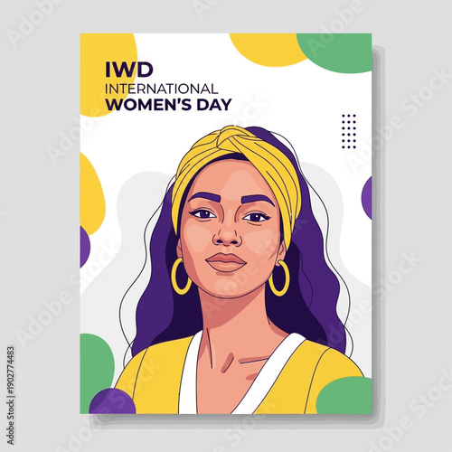 Celebrating International Women's Day with a vibrant illustration of a confident woman