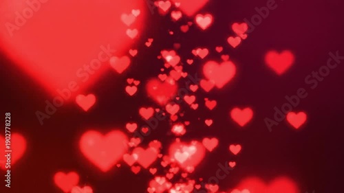 abstract valentine background with bokeh and Hearts
