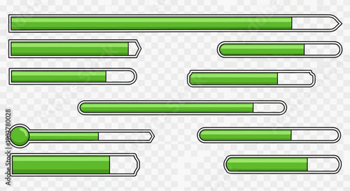 Basic RPG Health Bar UI Bundle – Multiple Styles Vector Game Asset