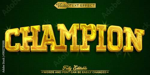  Champion Victory Trophy Winner Vector Fully Editable Smart Object Text Effect