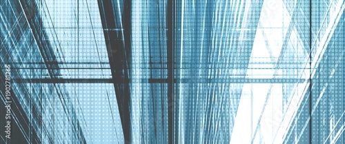 Foto abstract digital background with intersection lines and halftone texture with a