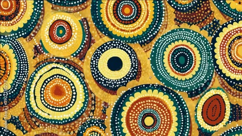 Bright and Vibrant Abstract Art Pattern