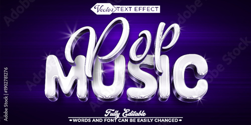 Pop Music Dance Party Rhythm Sound Vector Fully Editable Smart Object Text Effect