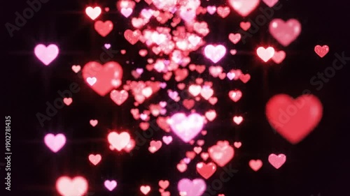 pink valentines Hearts pattern backdrop animation
