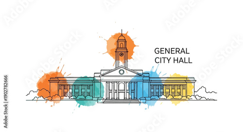 Architectural Design, Urban Landscape, Colorful Artwork, Creative Environment, Vibrant Viewpoint