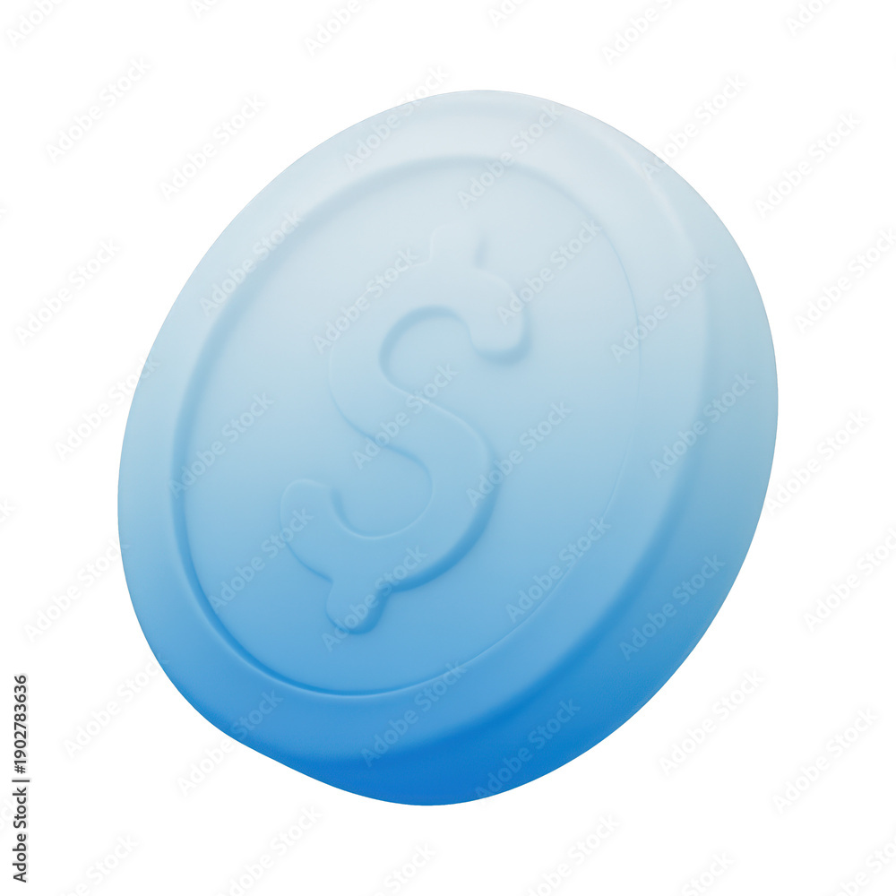 Fototapeta premium PNG Blue digital currency icon