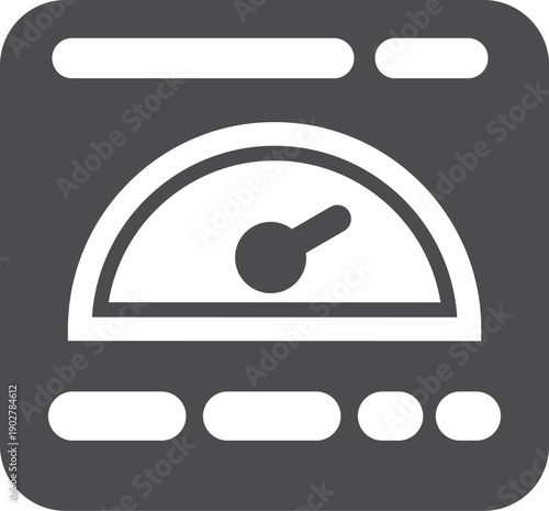 Laboratory gauge black icon. Physics device symbol