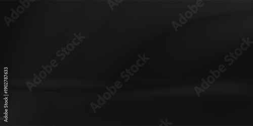limbo black background. abstract dark gradient backdrop. color wall of studio, room, stand for product display or photo. modern banner with empty place for advertising text. vector illustration.