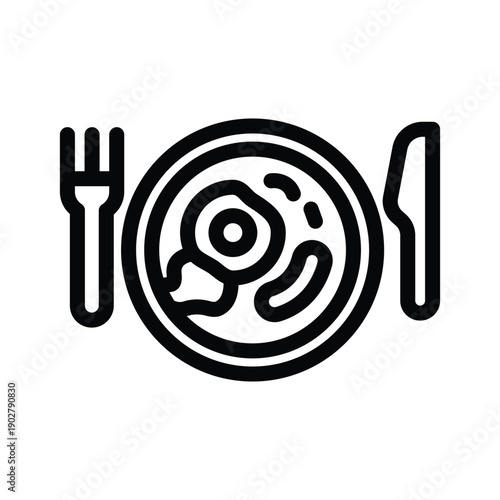  meal line icon illustration vector graphic.eps