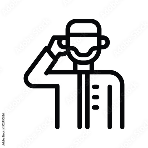 Tableau sur toile muezzin line icon illustration vector graphic.eps