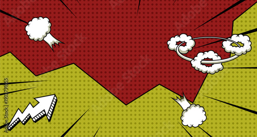 Wallpaper Mural Cartoon Impact Clouds With Bold Background Torontodigital.ca